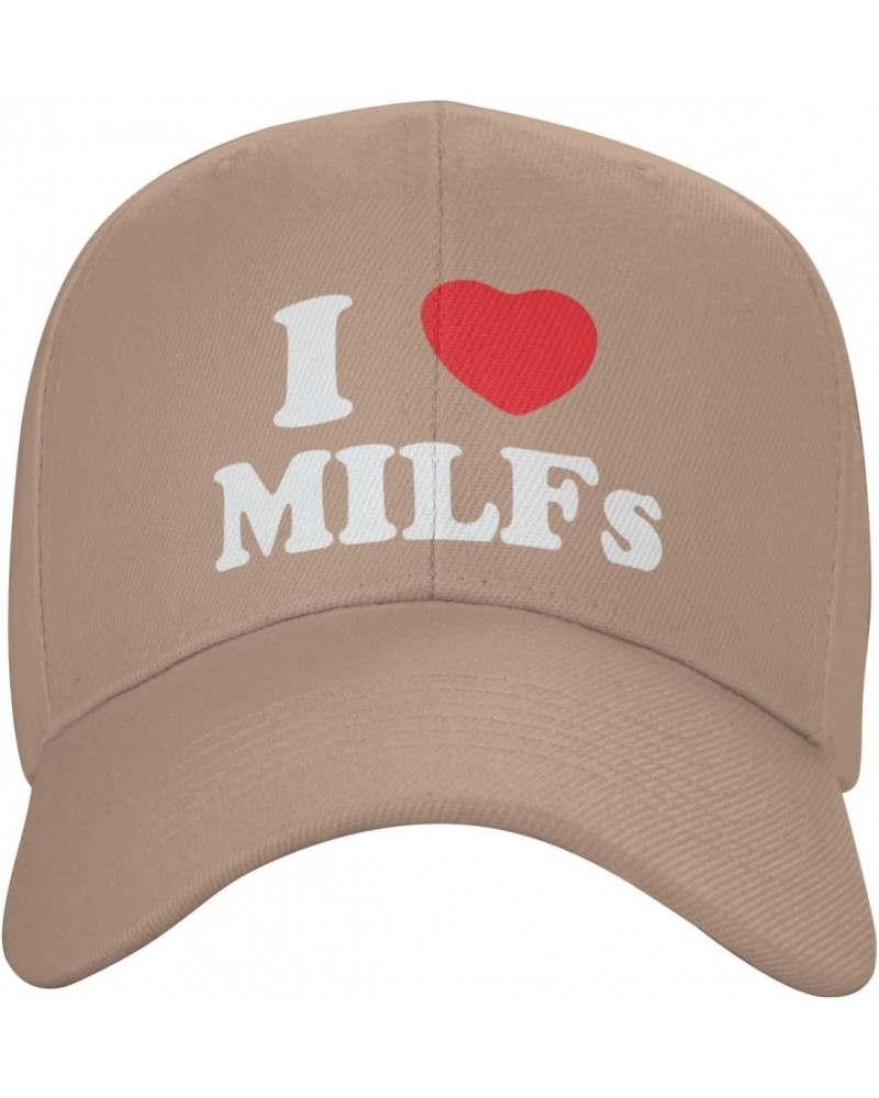 Funny-I Love-Milfs-I Heart-Milfs-Gifts Natural Vintage Washed Distressed Baseball Cap Dad Golf Hat for Men Women $11.01 Baseb...