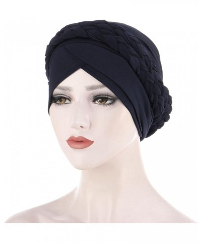 Wrap Hat Cover Head Braid Turban Headwear Ethnic Pre-Tied Cap Bohemian Hair Baseball Caps Max 1 Hat Navy-2 $11.23 Skullies & ...