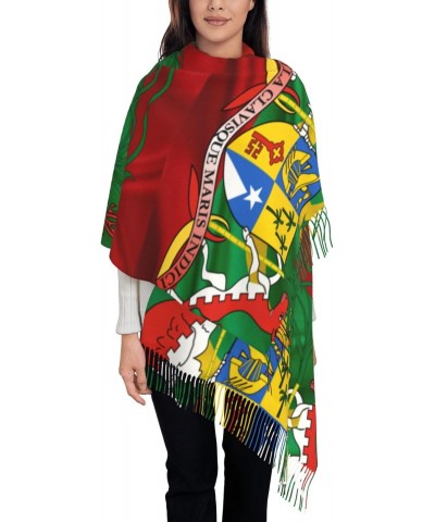 Coat of arms of Mauritius Scarf for Women Winter Warm Travel Silk Scarves $23.12 Scarves