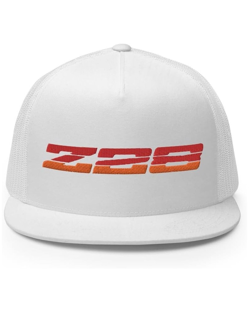 1985 1986 Camaro Z28 Emblem Retro 80s Aesthetic Custom Embroidered 5 Panel Trucker Cap Snapback Hat White $18.84 Baseball Caps