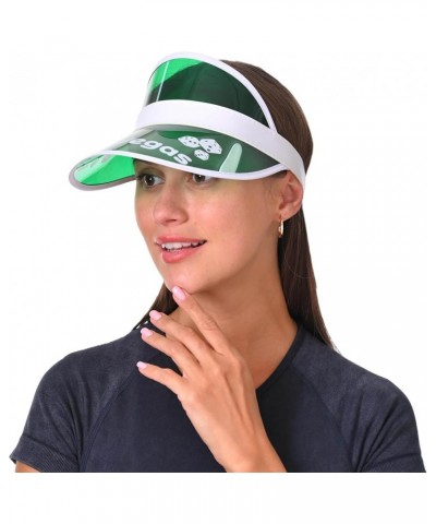 5 Pack Sun Visor Hats Women Clear Colorful Party Outdoor Sports Beach Golf Cap Casino Prints $17.55 Sun Hats