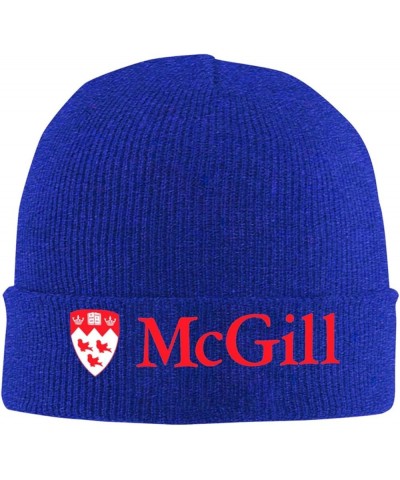 McGill- University Beanie Hat for Men and Women Winter Warm Hats Knit Slouchy Thick Skull Cap Blue $11.21 Skullies & Beanies