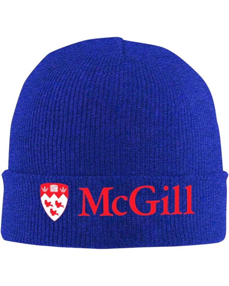 McGill- University Beanie Hat for Men and Women Winter Warm Hats Knit Slouchy Thick Skull Cap Blue $11.21 Skullies & Beanies