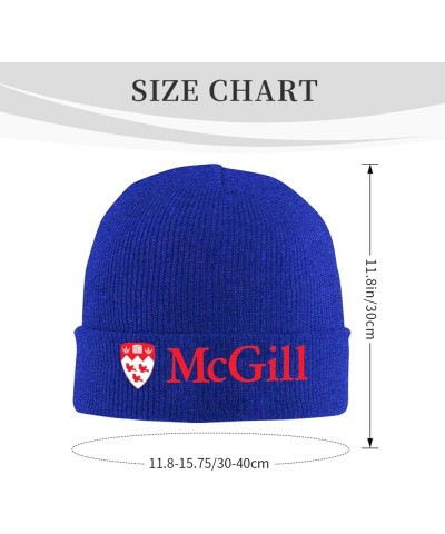 McGill- University Beanie Hat for Men and Women Winter Warm Hats Knit Slouchy Thick Skull Cap Blue $11.21 Skullies & Beanies