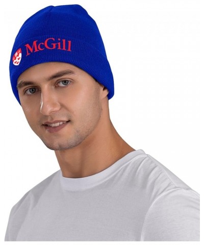 McGill- University Beanie Hat for Men and Women Winter Warm Hats Knit Slouchy Thick Skull Cap Blue $11.21 Skullies & Beanies