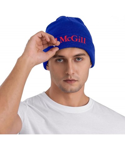 McGill- University Beanie Hat for Men and Women Winter Warm Hats Knit Slouchy Thick Skull Cap Blue $11.21 Skullies & Beanies