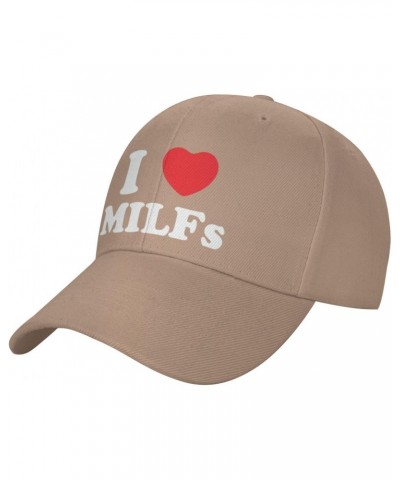 Funny-I Love-Milfs-I Heart-Milfs-Gifts Natural Vintage Washed Distressed Baseball Cap Dad Golf Hat for Men Women $11.01 Baseb...