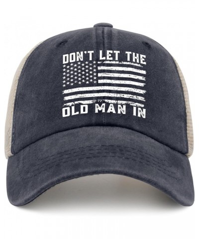 Old Man Trucker Hat Don't Let Old Man in Trucker Hat Women Trendy Mesh Baseball Cap for Summer Navy Blue $10.14 Baseball Caps