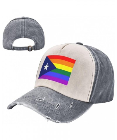 Puerto Rico Rainbow Gay Pride Flag Baseball Cap Adult Adjustable Casual Duck Tongue Hat Golf Caps Trucker Hats $10.15 Basebal...