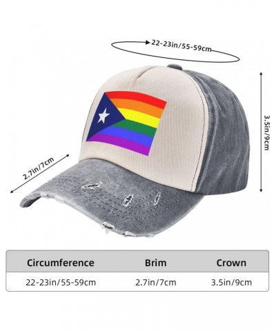 Puerto Rico Rainbow Gay Pride Flag Baseball Cap Adult Adjustable Casual Duck Tongue Hat Golf Caps Trucker Hats $10.15 Basebal...