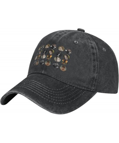 Washed Cowboy Baseball Cap Snapback Hats Adjustable Dad Hat Trucker Hats for Women Men Black Black $11.79 Baseball Caps