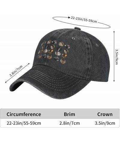 Washed Cowboy Baseball Cap Snapback Hats Adjustable Dad Hat Trucker Hats for Women Men Black Black $11.79 Baseball Caps