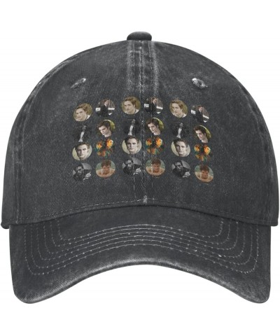 Washed Cowboy Baseball Cap Snapback Hats Adjustable Dad Hat Trucker Hats for Women Men Black Black $11.79 Baseball Caps