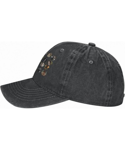 Washed Cowboy Baseball Cap Snapback Hats Adjustable Dad Hat Trucker Hats for Women Men Black Black $11.79 Baseball Caps