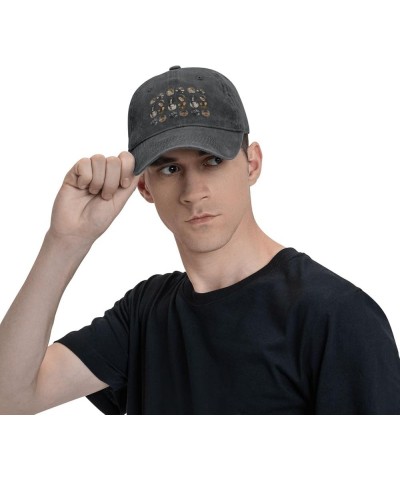 Washed Cowboy Baseball Cap Snapback Hats Adjustable Dad Hat Trucker Hats for Women Men Black Black $11.79 Baseball Caps