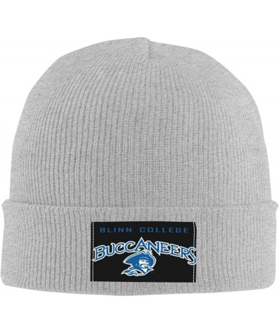 Blinn College Logo Stretch Knit Hat for Men Women Winter Warm Cap Gray $7.08 Skullies & Beanies