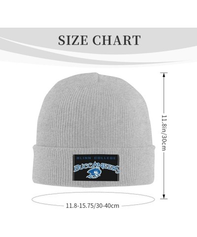 Blinn College Logo Stretch Knit Hat for Men Women Winter Warm Cap Gray $7.08 Skullies & Beanies