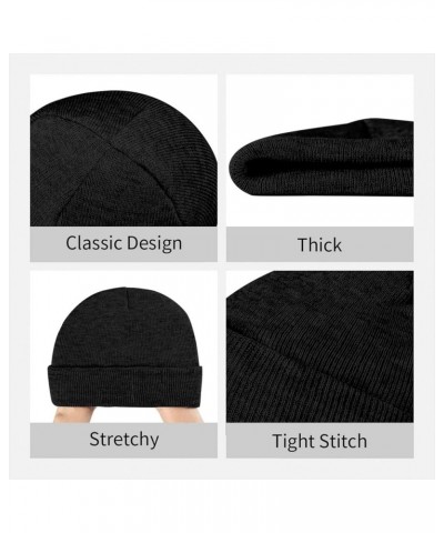 Winter Knit Hat Cap for Men Women, Adopt Don't Shop Unisex Beanie Hat Cuffed Skull Cap Warm Ski Hats Black Black $6.75 Skulli...