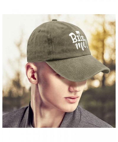 Baseball Caps Bite Me Baseball Caps, Vintage Baseball Cap for Men Pigment Khaki $12.38 Baseball Caps