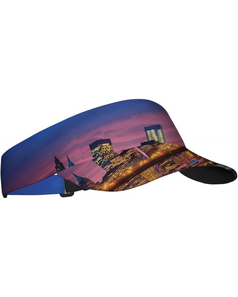 2024 Sports Sun Visor Hats,Sun Visor Caps for Women and Men Pink Blue_4 $9.93 Visors