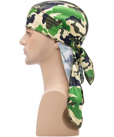 Silky Wave Long-Tail Caps Soft Bonnet Long Tail Headwraps Elastic Adjustable Wide Straps Headwraps for Women Men Blue $7.43 S...