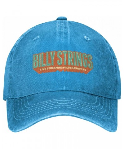 Billy Music and Strings Baseball Cap Vintage Washed Plain Trucker Dad Hats for Men and Woman Sun Hat Blue $12.47 Baseball Caps