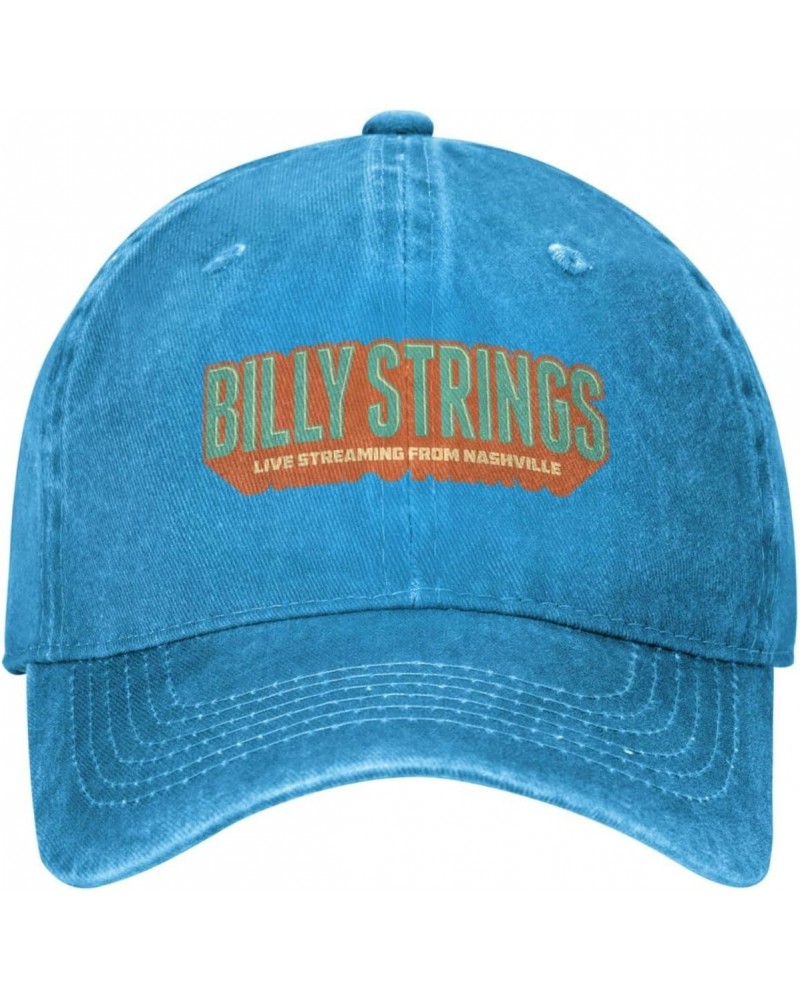 Billy Music and Strings Baseball Cap Vintage Washed Plain Trucker Dad Hats for Men and Woman Sun Hat Blue $12.47 Baseball Caps