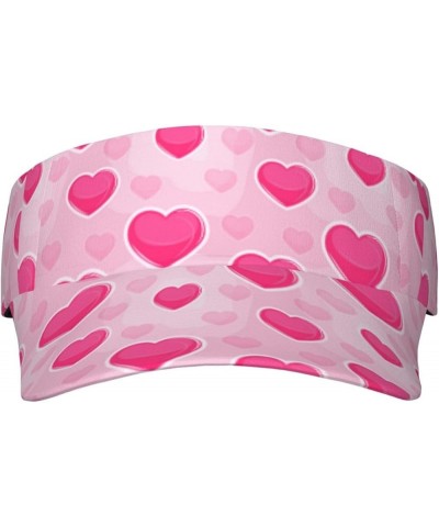 Cute Valentine's Day Hat Red Heart Sports Sun Visor Hats Adjustable Sun Caps for Men Women Teens Valentine Hearts-l00000004 $...