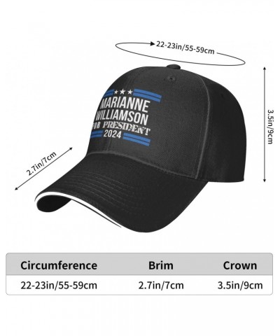 Marianne-Williamson 2024 Election Comfortable Sandwich Bill Cap Perfect for Leisure Black $12.24 Baseball Caps