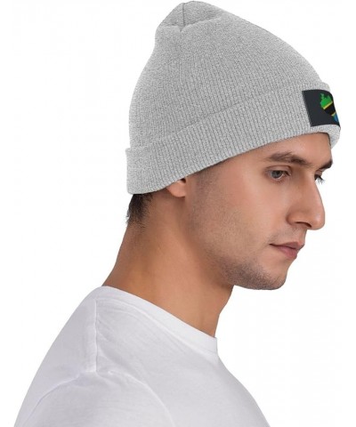 Tanzania Terrain Map Beanie Hat for Men Women Soft Cozy Skull Cap Winter Warm Knit Hats Gray $11.60 Skullies & Beanies