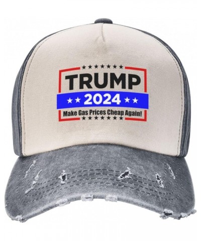 Make Gas Prices Cheap Again Trump 2024 Gifts Gray Vintage Cotton Baseball Caps Soft Dad Hat Ball Hats for Men Women $9.75 Bas...