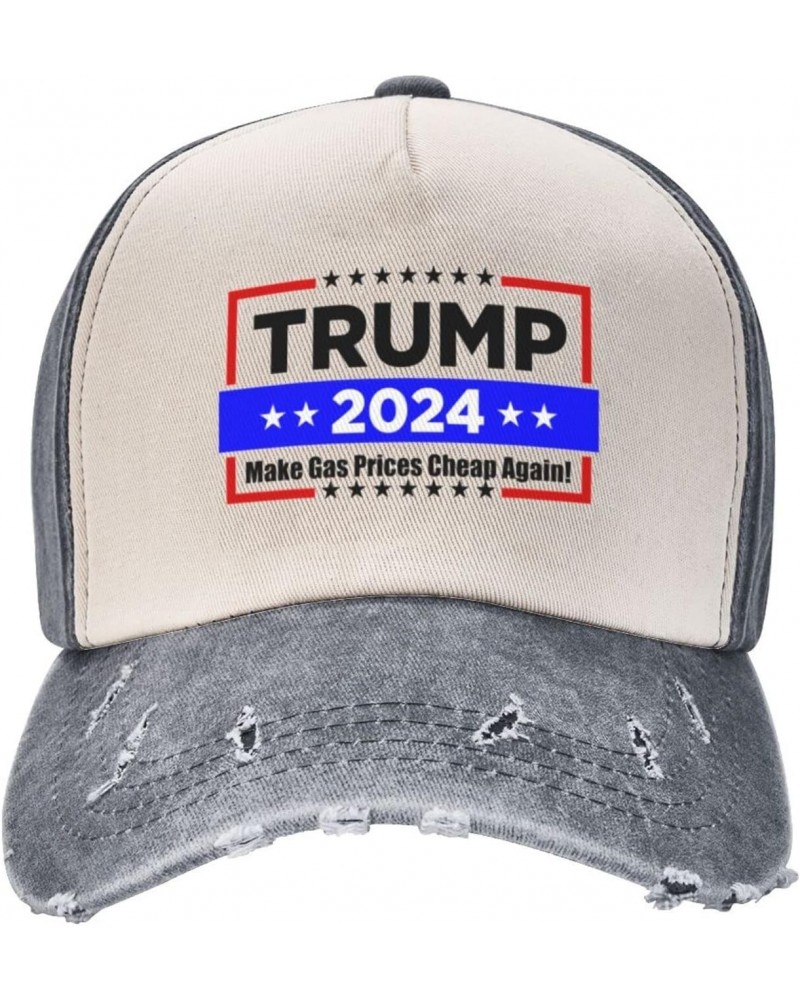 Make Gas Prices Cheap Again Trump 2024 Gifts Gray Vintage Cotton Baseball Caps Soft Dad Hat Ball Hats for Men Women $9.75 Bas...