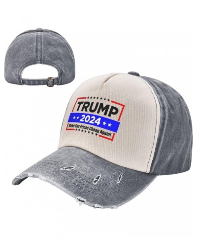 Make Gas Prices Cheap Again Trump 2024 Gifts Gray Vintage Cotton Baseball Caps Soft Dad Hat Ball Hats for Men Women $9.75 Bas...