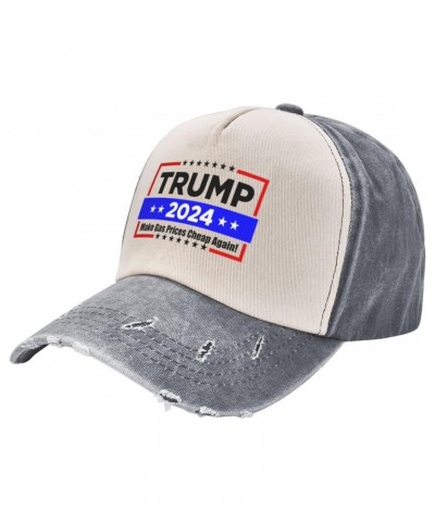 Make Gas Prices Cheap Again Trump 2024 Gifts Gray Vintage Cotton Baseball Caps Soft Dad Hat Ball Hats for Men Women $9.75 Bas...