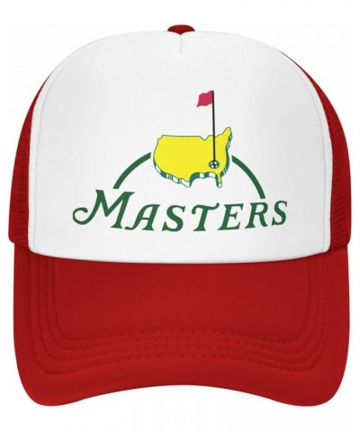 Masters-Tournament-Golf Baseball Cap Trucker Mesh Hats Adjustable Sport Caps Gift for Dad Men Women Dad Hats Red $17.20 Baseb...