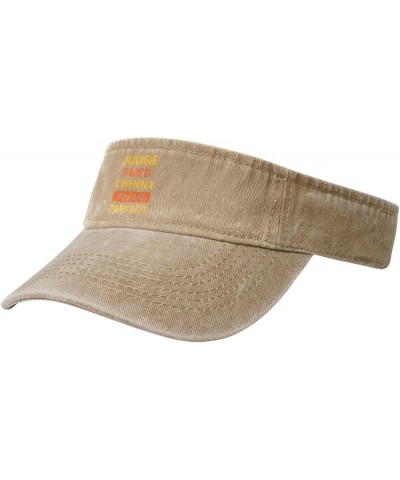 Judge Me When You are Perfect Sun Visor Hats for Women Men Sun Hat Vintage Golf Hat Adjustable Baseball Cap Natural $14.11 Vi...