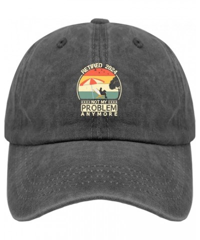 Retired 2024 Not My Problem Anymore Cap Army Hat Hats for Women Gifts for Boyfriends Golf Hat Pigment Black $9.86 Sun Hats