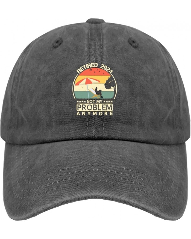 Retired 2024 Not My Problem Anymore Cap Army Hat Hats for Women Gifts for Boyfriends Golf Hat Pigment Black $9.86 Sun Hats