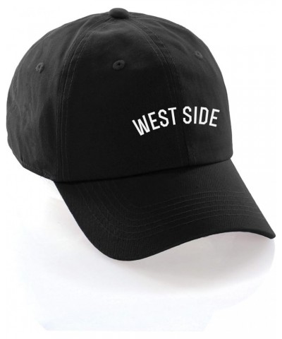 USA Cities Baseball Dad Hat Cap Cotton Unstructure Low Profile Strapback West Side Black White $12.21 Baseball Caps