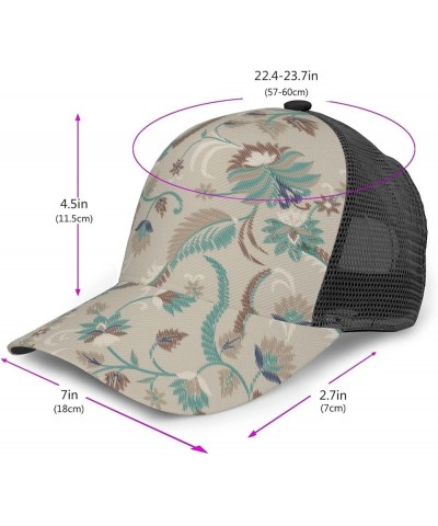 Paisley Curved Brim Mesh Baseball Cap Casual Sun Hat All Seasons for Unisex 7paisley 15 $8.63 Baseball Caps