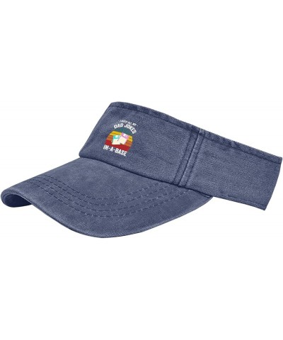 I Keep All My Dad Jokes in A Dad-A-Base Caps Visors for Teens Ponytail Cap Uv Protection Sports Navy $9.99 Visors