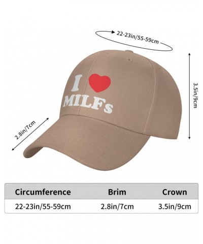 Funny-I Love-Milfs-I Heart-Milfs-Gifts Natural Vintage Washed Distressed Baseball Cap Dad Golf Hat for Men Women $11.01 Baseb...