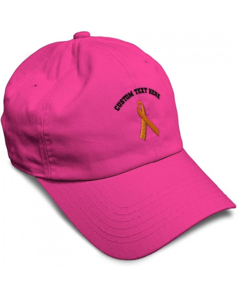 Soft Baseball Cap Multiple Sclerosis Awareness Embroidery Compassion Twill Cotton Dad Hats for Men & Women Hot Pink Personali...