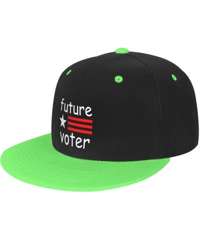 Men Women Baseball Hat Future Voter Original Dad Hat Adjustable Flat Brim Caps,White Green $11.21 Baseball Caps