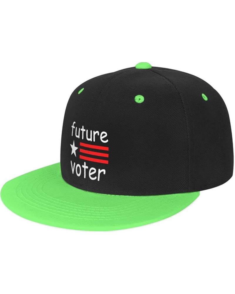 Men Women Baseball Hat Future Voter Original Dad Hat Adjustable Flat Brim Caps,White Green $11.21 Baseball Caps