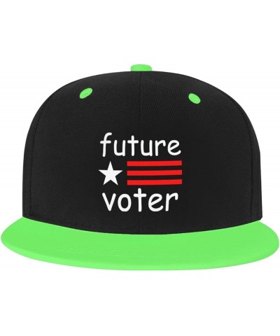 Men Women Baseball Hat Future Voter Original Dad Hat Adjustable Flat Brim Caps,White Green $11.21 Baseball Caps