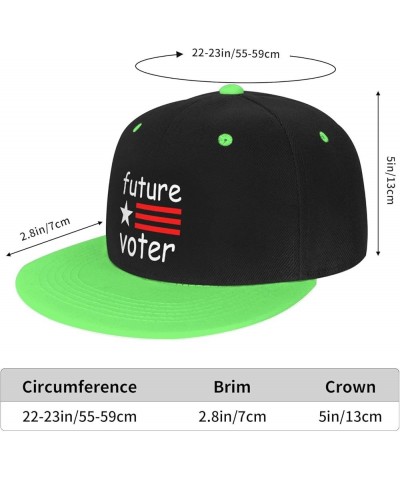 Men Women Baseball Hat Future Voter Original Dad Hat Adjustable Flat Brim Caps,White Green $11.21 Baseball Caps