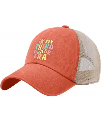 in My Third Grade Era Trucker Hat Funny Golf Hats AllBlack Running Hat Gifts for Women Cool Hats Saffron02 $10.34 Sun Hats