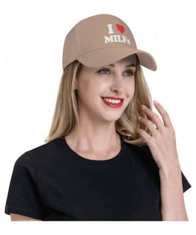 Funny-I Love-Milfs-I Heart-Milfs-Gifts Natural Vintage Washed Distressed Baseball Cap Dad Golf Hat for Men Women $11.01 Baseb...