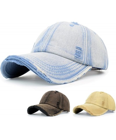 Men Ladies Hat Fashion Baseball Cap Denim Buckle Outdoor Sunscreen Sunshade Hat Men Work Hat Black $10.04 Baseball Caps